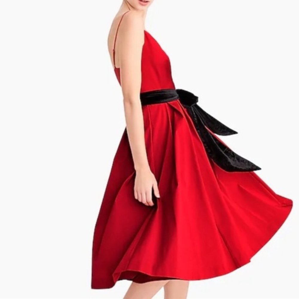 J Crew Disc Faille Dress w/o Velvet Sash